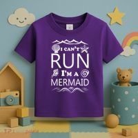 I Can't Run I'm A Mermaid Toddler T-Shirt thumb 3