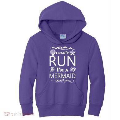 I Can't Run I'm A Mermaid Kids Hoodie
