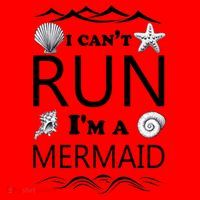 I Can't Run I'm A Mermaid Santa Hat thumb 1