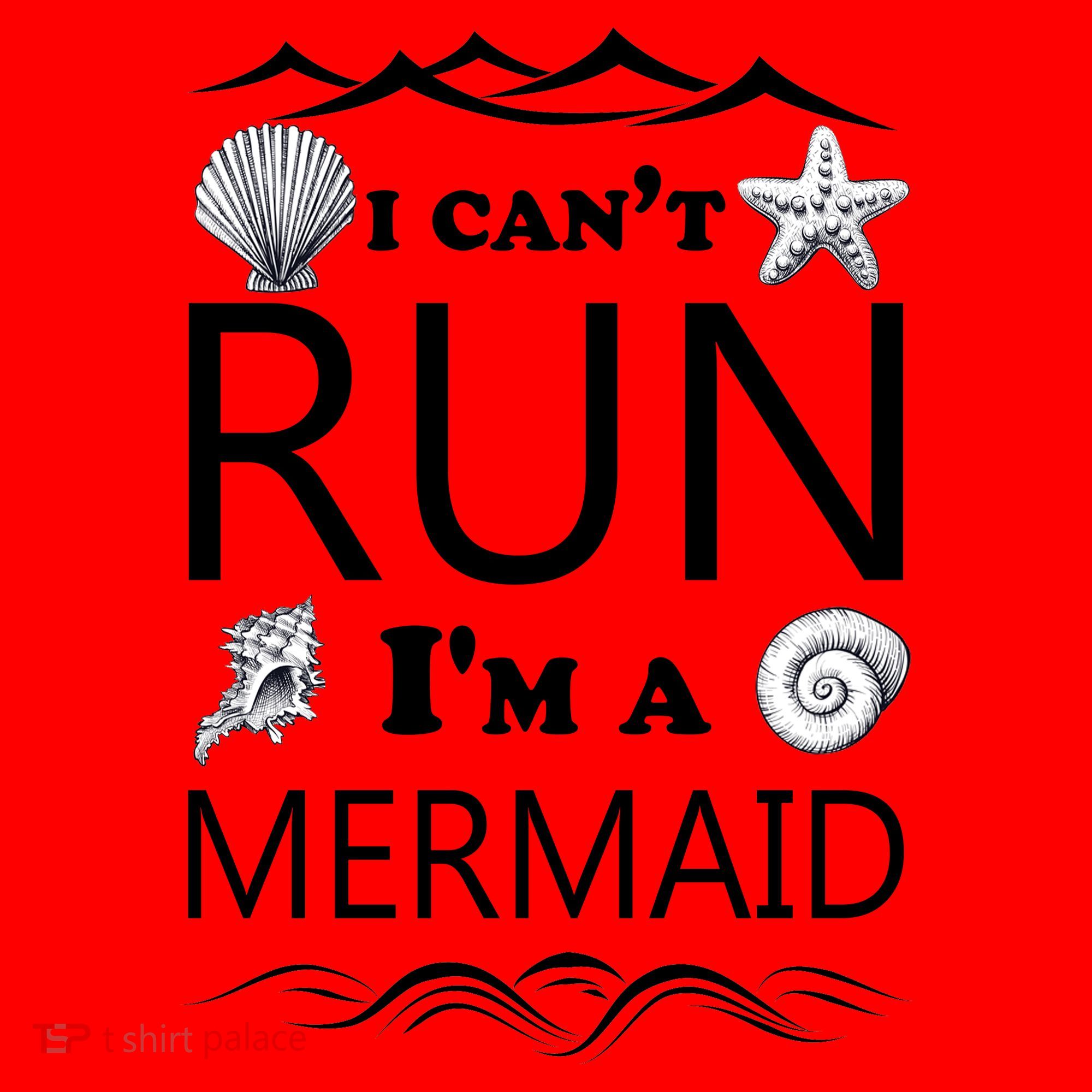 I Can't Run I'm A Mermaid Santa Hat