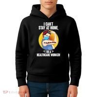 I Can't Stay At Home I'm A Healthcare Worker Kids Hoodie thumb 4