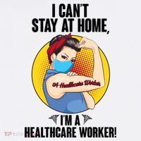 I Can't Stay At Home I'm A Healthcare Worker Comfort Colors Garment-Dyed Hooded Sweatshirt thumb 2