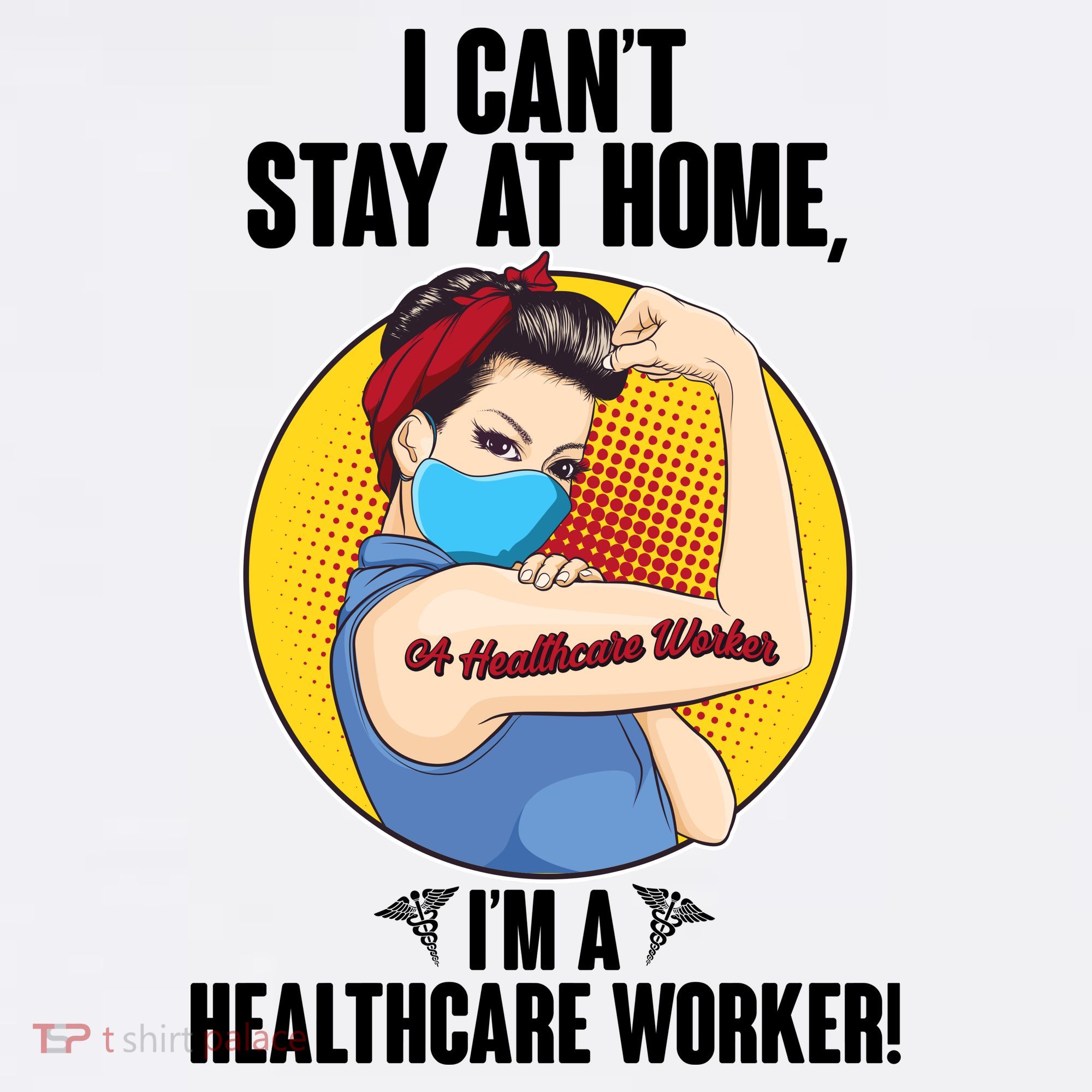 I Can't Stay At Home I'm A Healthcare Worker Comfort Colors Garment-Dyed Hooded Sweatshirt