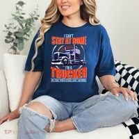 I Can't Stay At Home I'm A Trucker Comfort Colors T-Shirt thumb 2