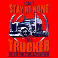 I Can't Stay At Home I'm A Trucker Santa Hat thumb 1