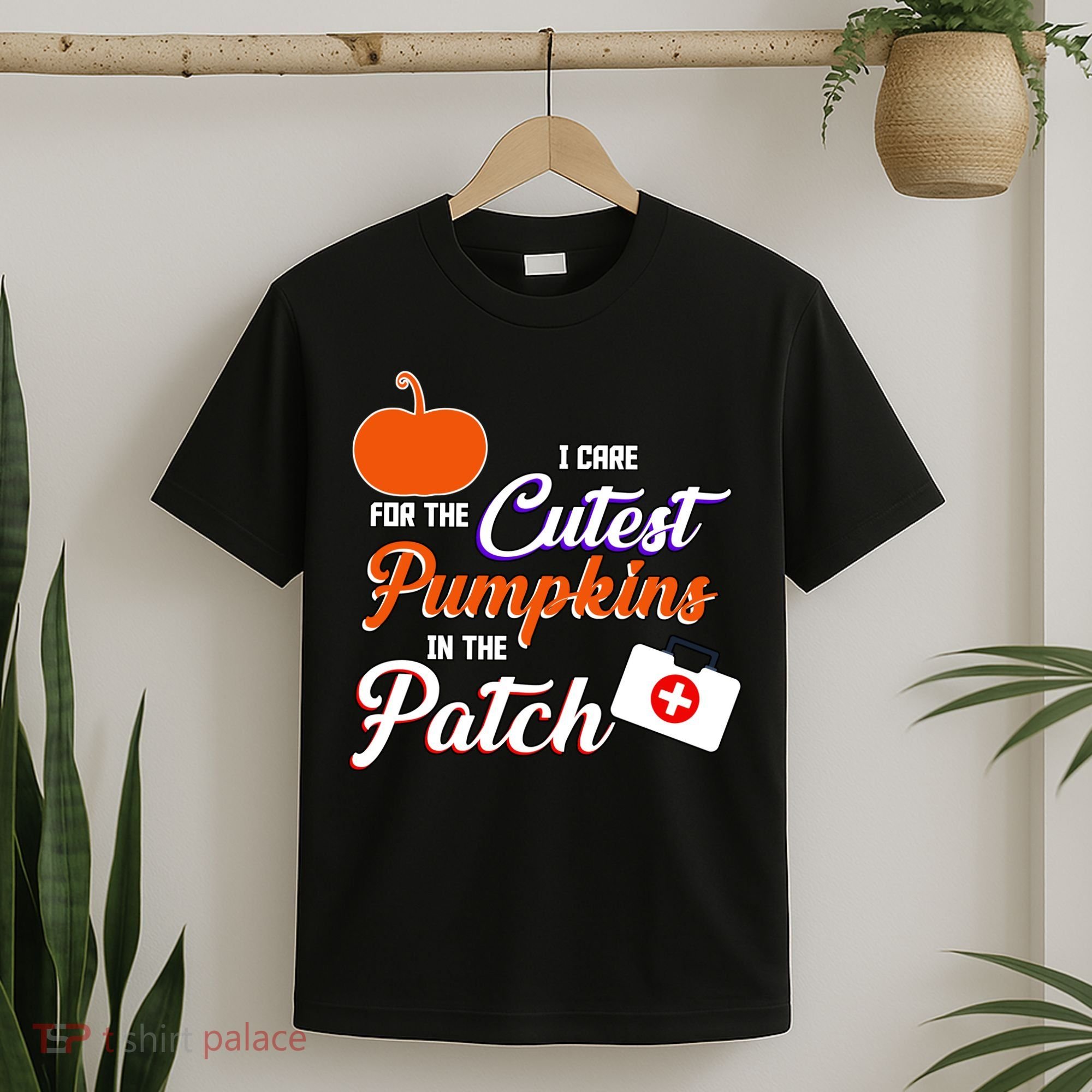 I Care For the Cutest Pumpkins In The Patch Halloween Nurse T-Shirt