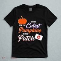 I Care For the Cutest Pumpkins In The Patch Halloween Nurse T-Shirt thumb 5