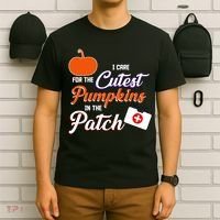 I Care For the Cutest Pumpkins In The Patch Halloween Nurse T-Shirt thumb 6