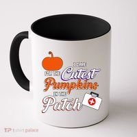 I Care For the Cutest Pumpkins In The Patch Halloween Nurse Coffee Mug thumb 0