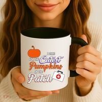 I Care For the Cutest Pumpkins In The Patch Halloween Nurse Coffee Mug thumb 3
