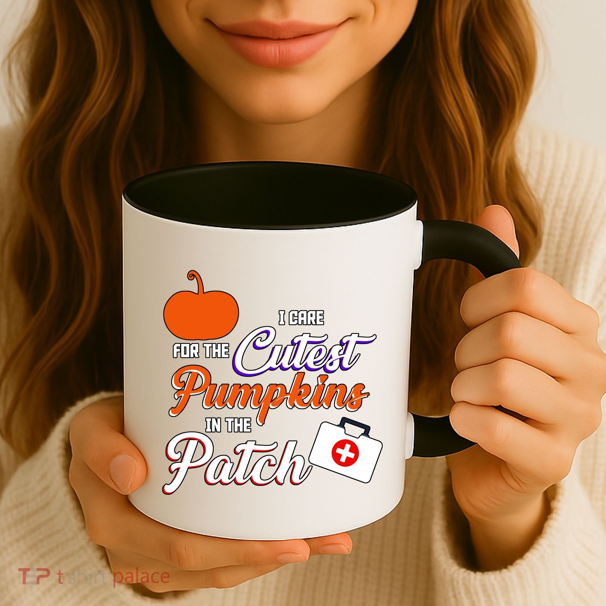 I Care For the Cutest Pumpkins In The Patch Halloween Nurse Coffee Mug