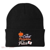 I Care For the Cutest Pumpkins In The Patch Halloween Nurse Beanie thumb 0