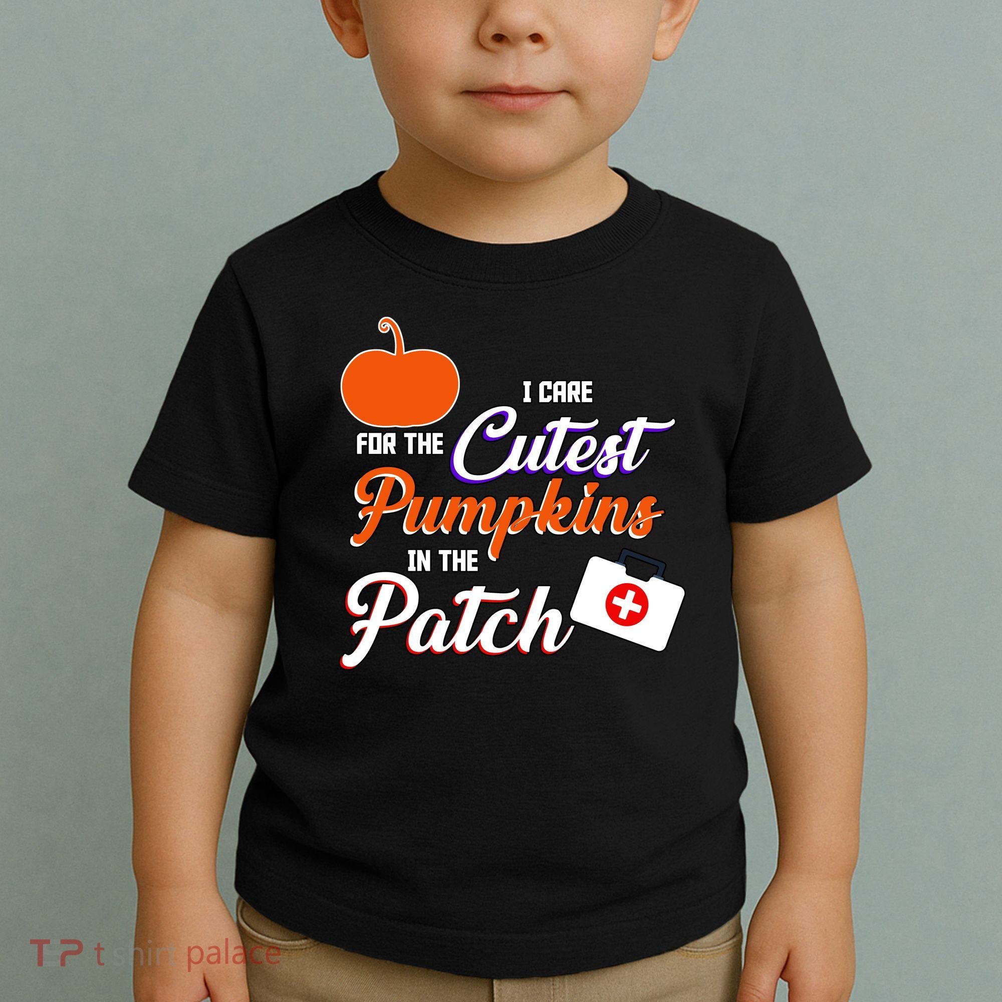 I Care For the Cutest Pumpkins In The Patch Halloween Nurse Toddler T-Shirt
