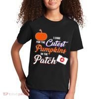 I Care For the Cutest Pumpkins In The Patch Halloween Nurse Kids T-Shirt thumb 2