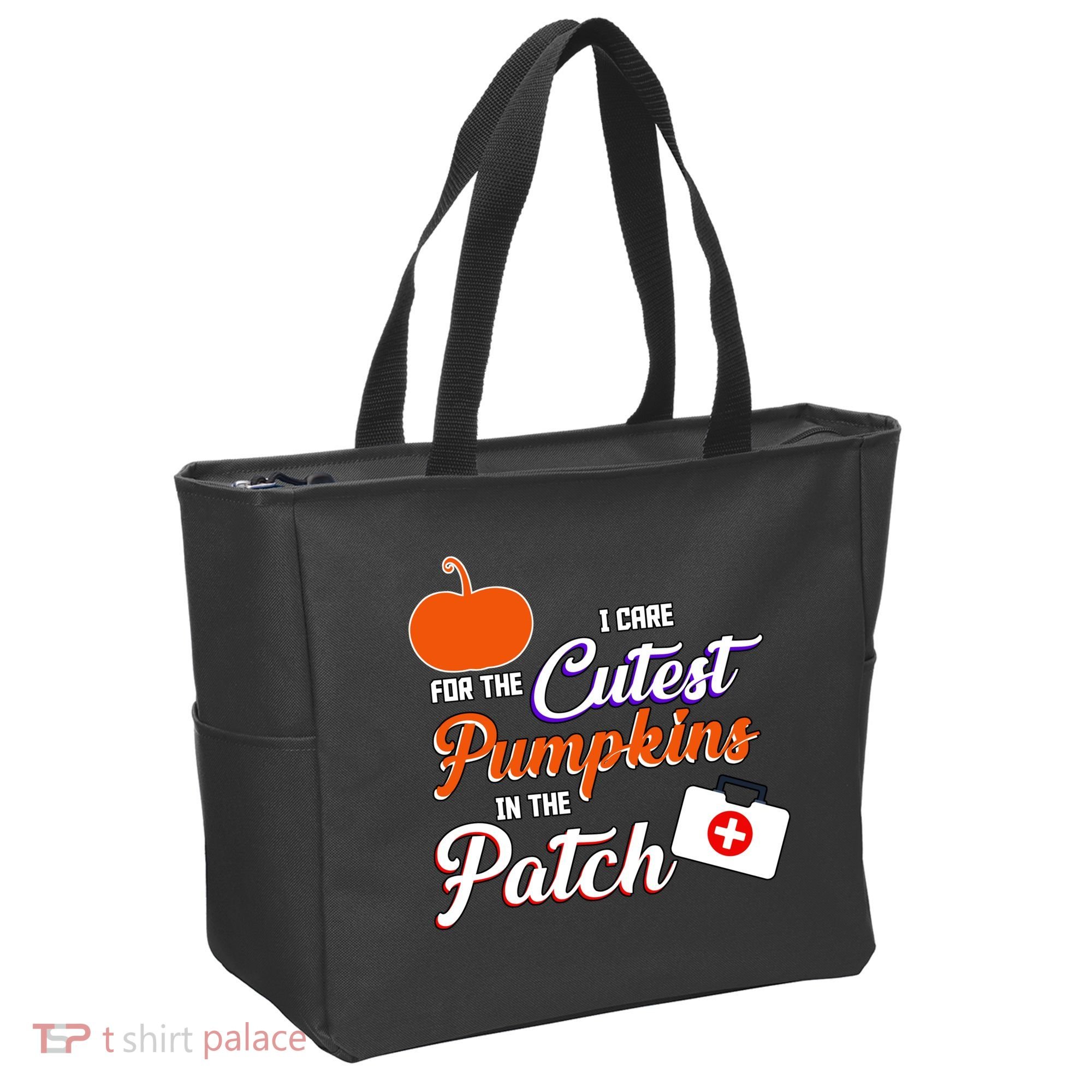 I Care For the Cutest Pumpkins In The Patch Halloween Nurse Tote Bag