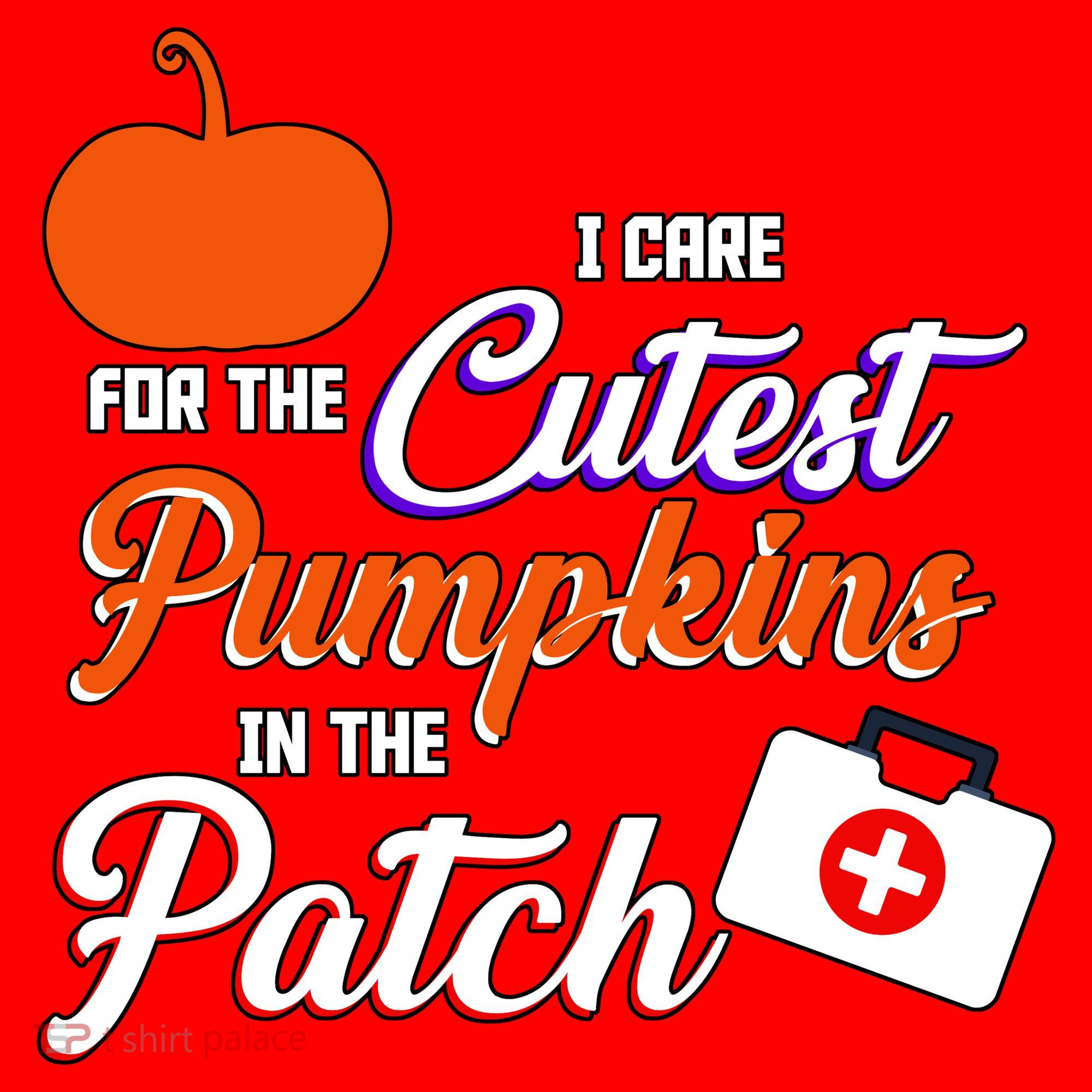 I Care For the Cutest Pumpkins In The Patch Halloween Nurse Santa Hat