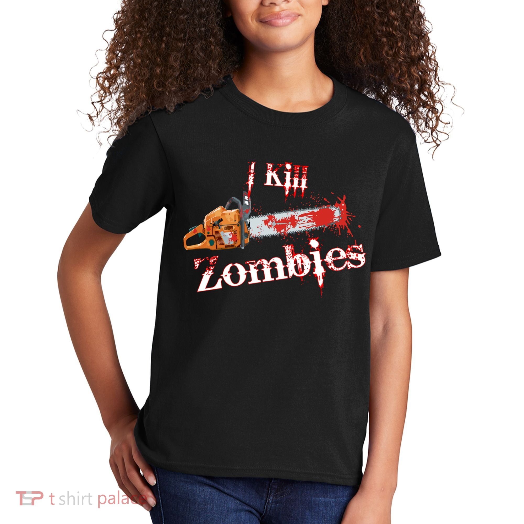 I Chainsaw Zombies Kids T-Shirt