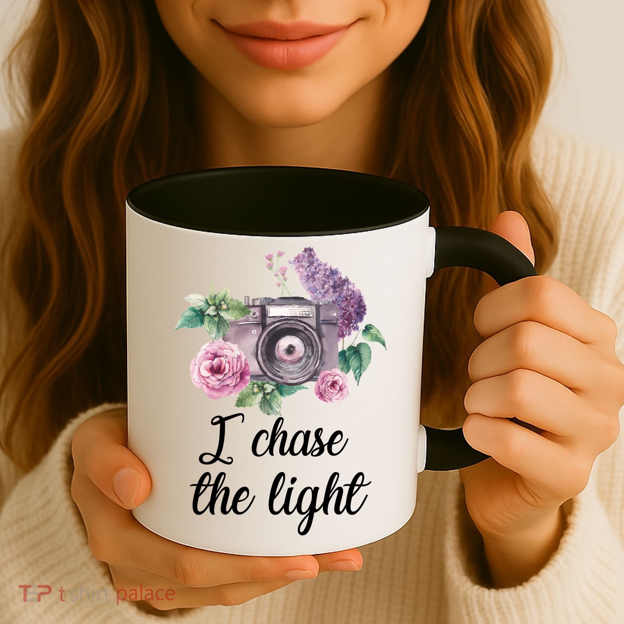 I Chase the Light Camera Coffee Mug