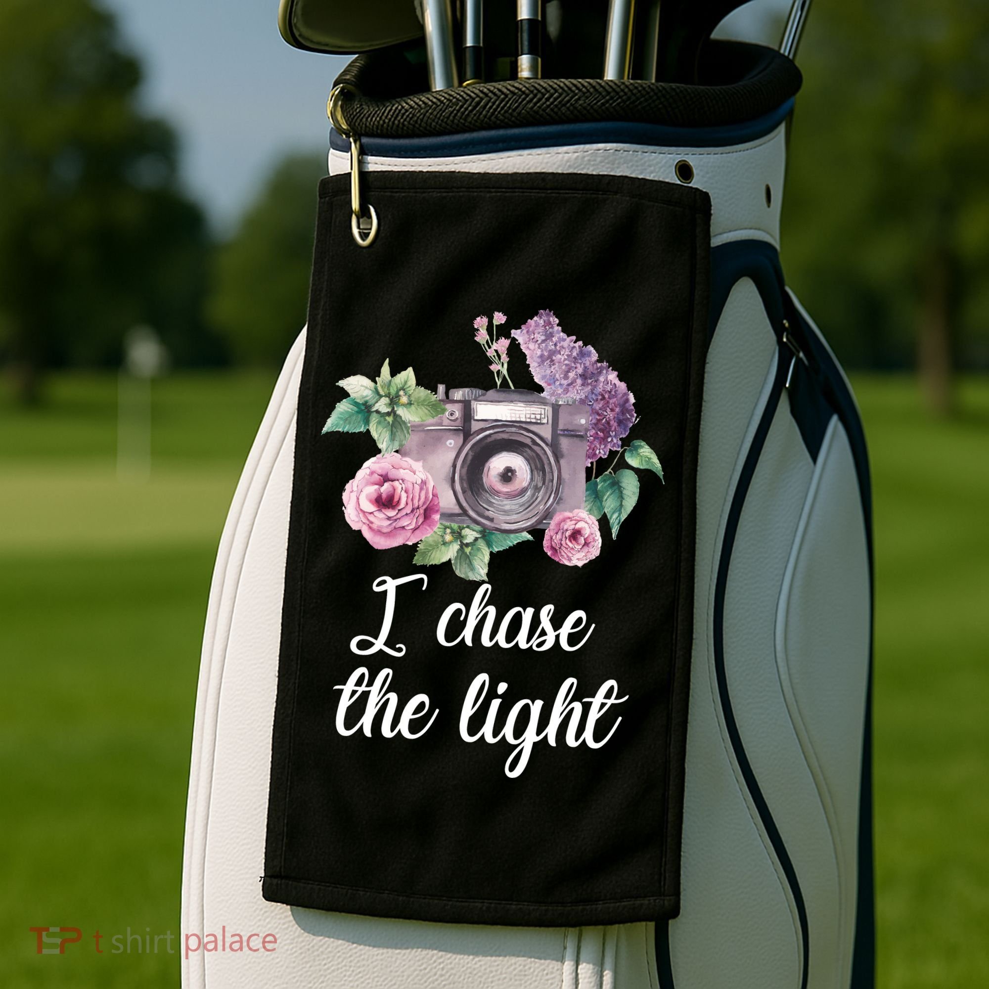 I Chase the Light Camera Golf Towel