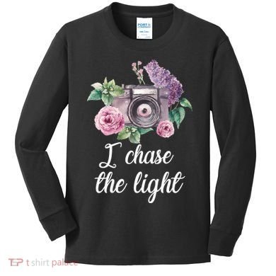 I Chase the Light Camera Kids Long Sleeve Shirt