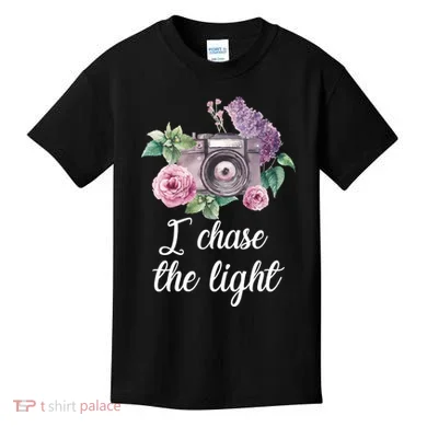 I Chase the Light Camera Kids T-Shirt