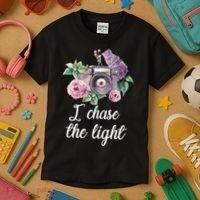 I Chase the Light Camera Kids T-Shirt thumb 3