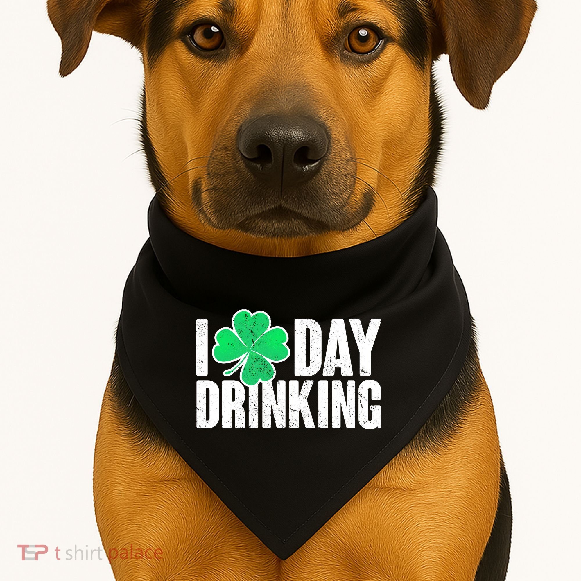I Clover Day Drinking  USA-Made Doggie Bandana