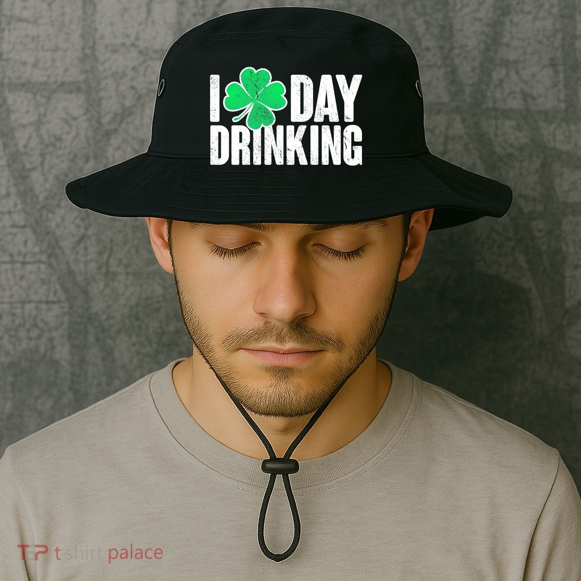 I Clover Day Drinking  Bucket Hat