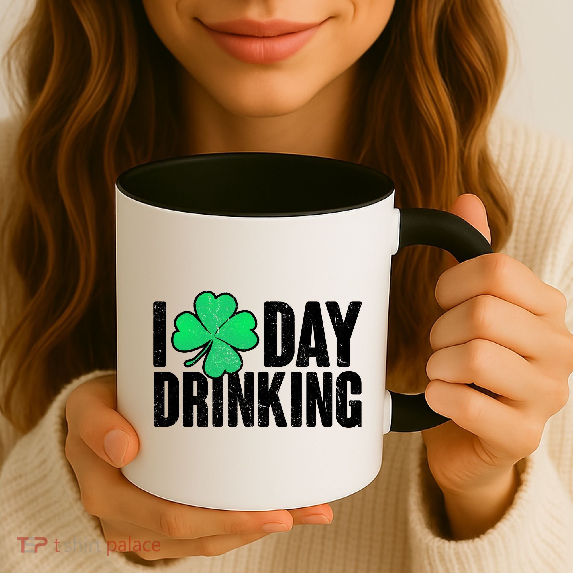 I Clover Day Drinking  Coffee Mug
