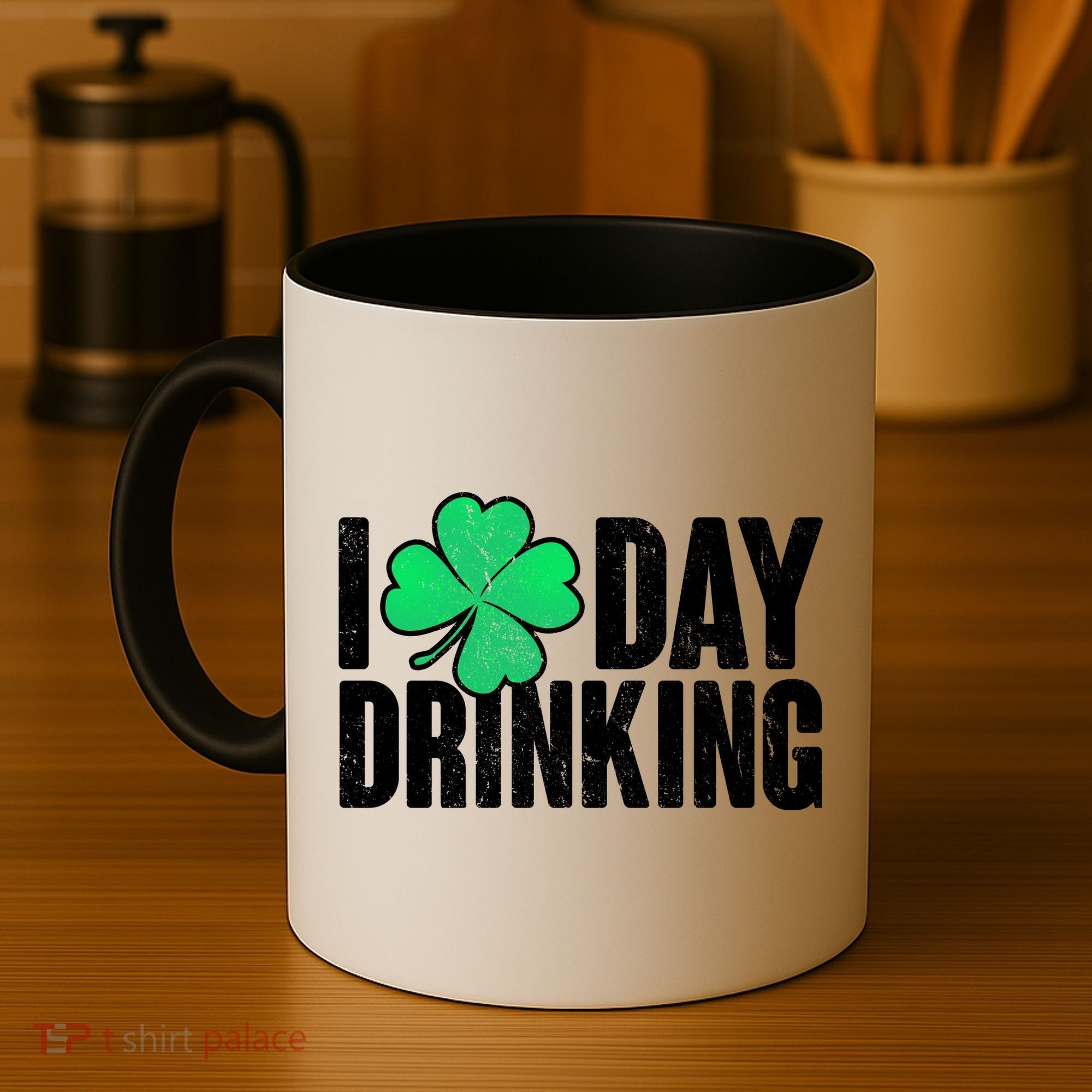 I Clover Day Drinking  Coffee Mug