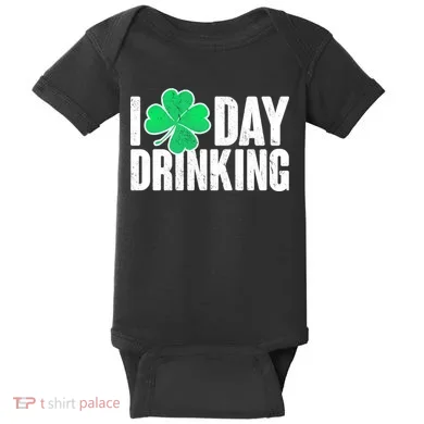 I Clover Day Drinking  Baby Bodysuit