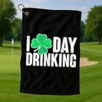 I Clover Day Drinking  Golf Towel thumb 1
