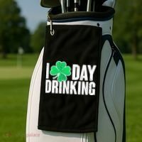 I Clover Day Drinking  Golf Towel thumb 2
