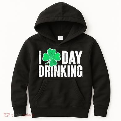I Clover Day Drinking  Kids Hoodie