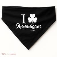 I Clover Shenanigans Irish Shamrock USA-Made Doggie Bandana thumb 0