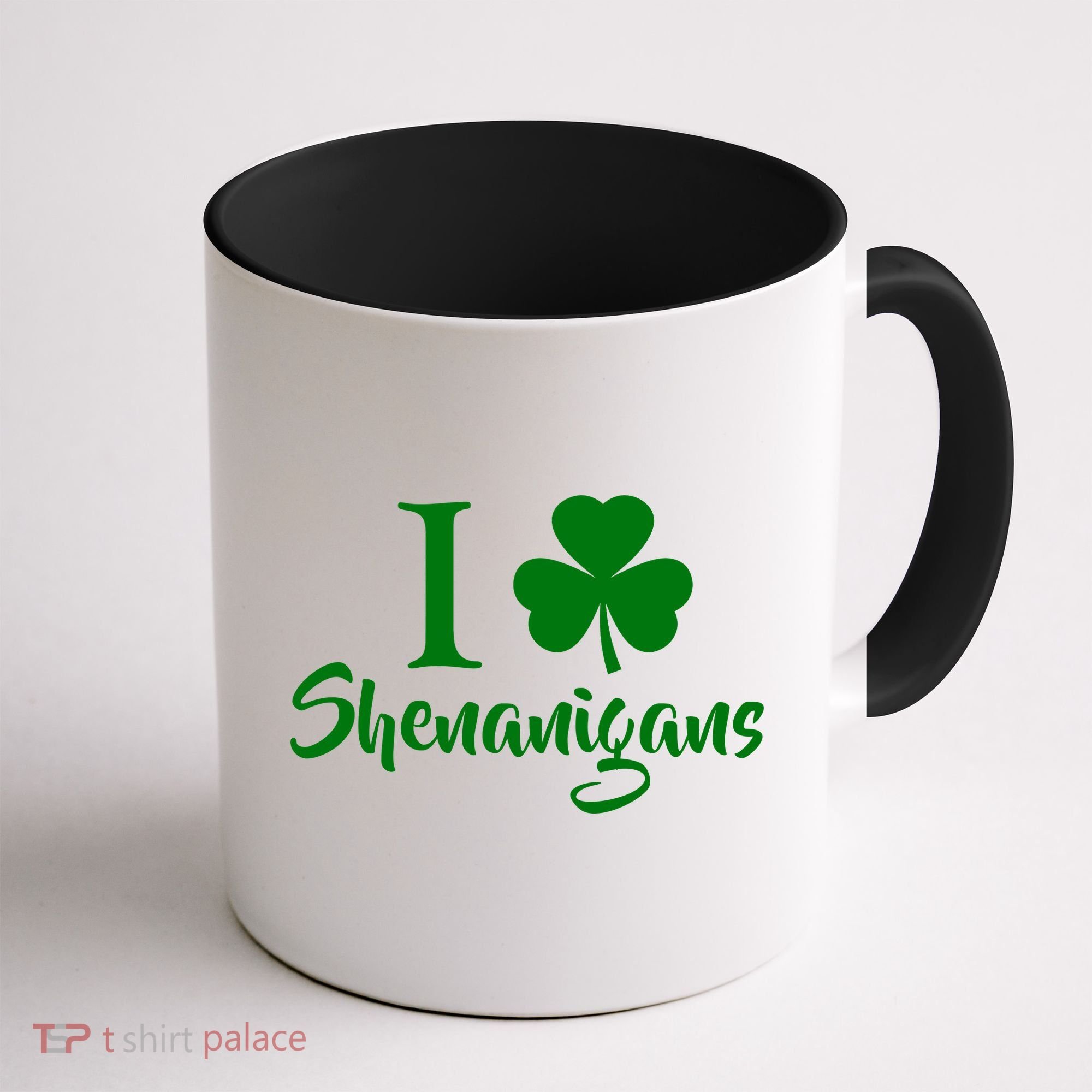 I Clover Shenanigans Irish Shamrock Coffee Mug