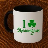 I Clover Shenanigans Irish Shamrock Coffee Mug thumb 2