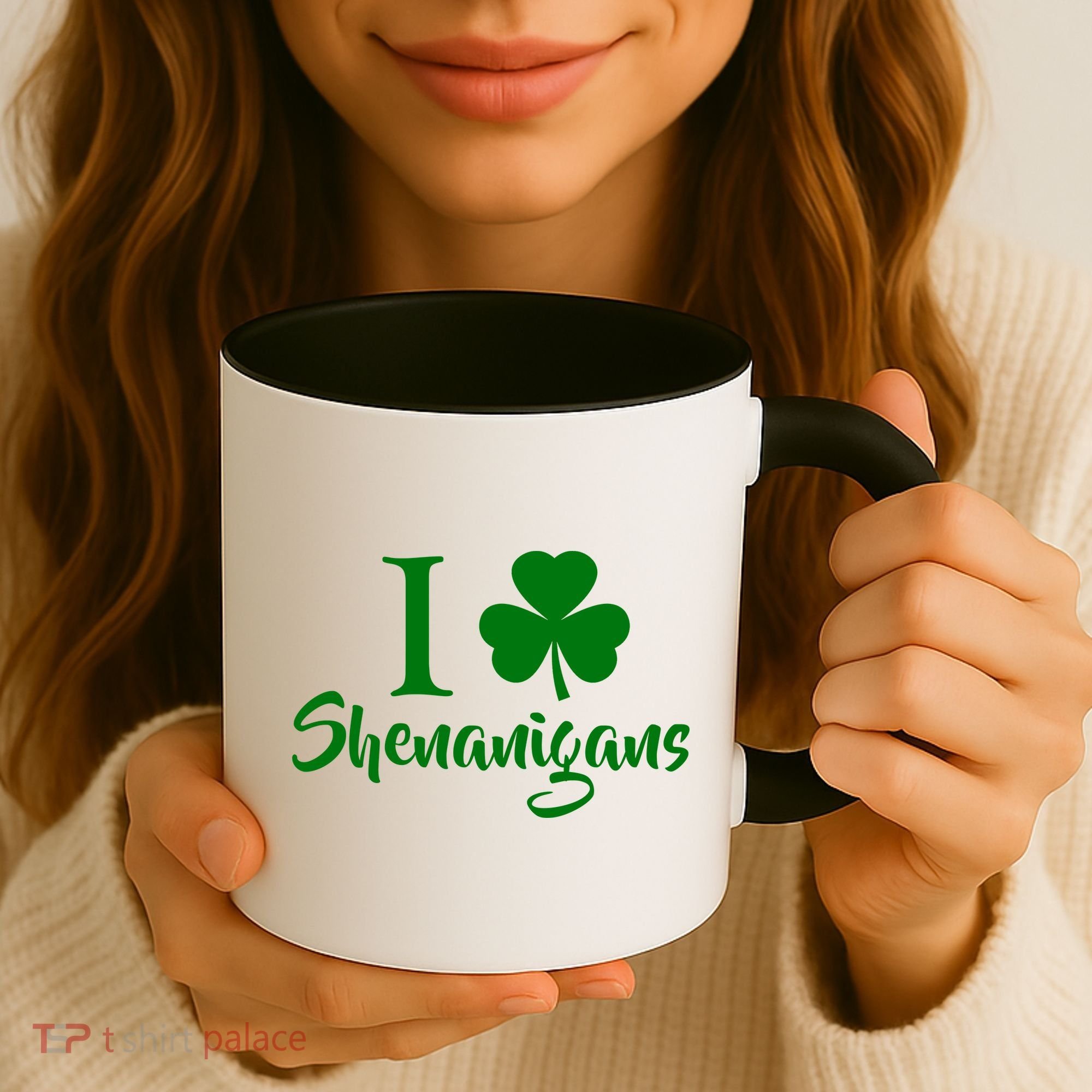 I Clover Shenanigans Irish Shamrock Coffee Mug