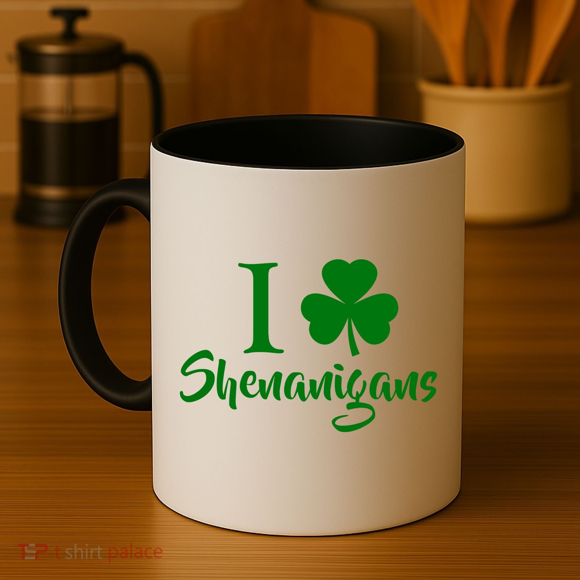 I Clover Shenanigans Irish Shamrock Coffee Mug