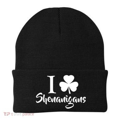 I Clover Shenanigans Irish Shamrock Beanie