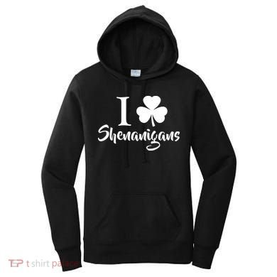 I Clover Shenanigans Irish Shamrock Women's Hoodie