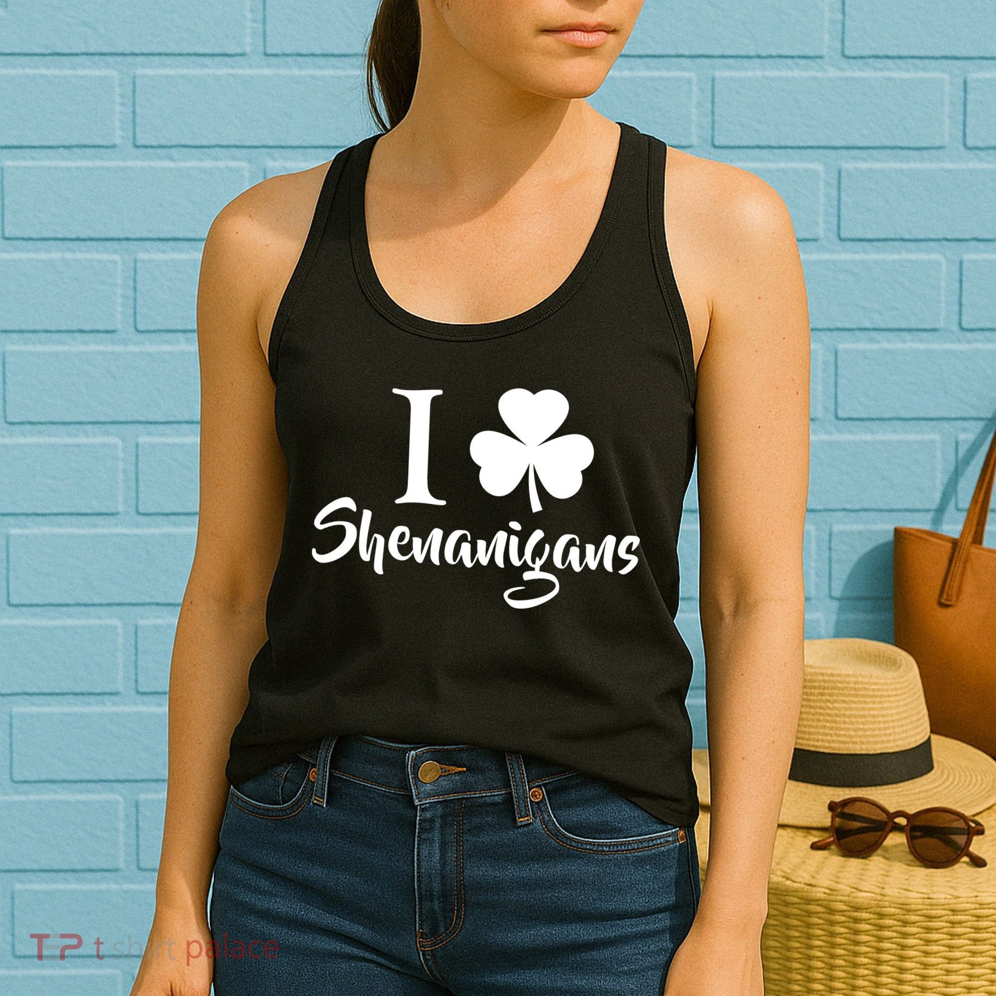I Clover Shenanigans Irish Shamrock Women's Tank Top
