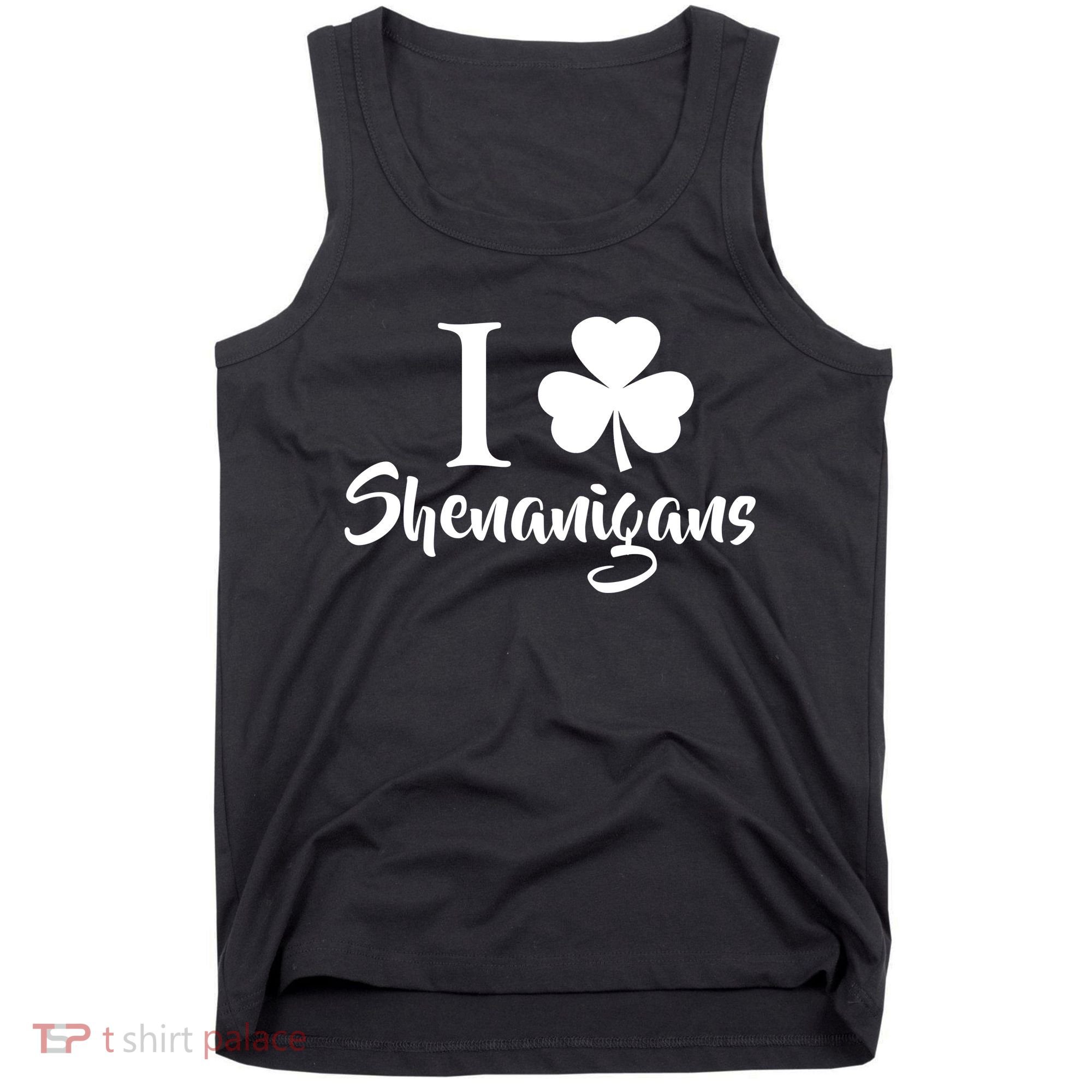 I Clover Shenanigans Irish Shamrock Tank Top