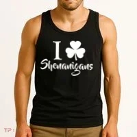 I Clover Shenanigans Irish Shamrock Tank Top thumb 3