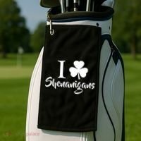 I Clover Shenanigans Irish Shamrock Golf Towel thumb 2