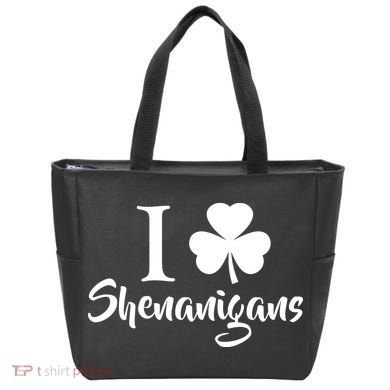 I Clover Shenanigans Irish Shamrock Tote Bag