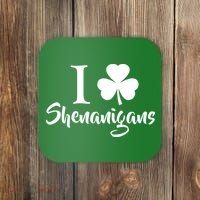 I Clover Shenanigans Irish Shamrock Coaster thumb 0