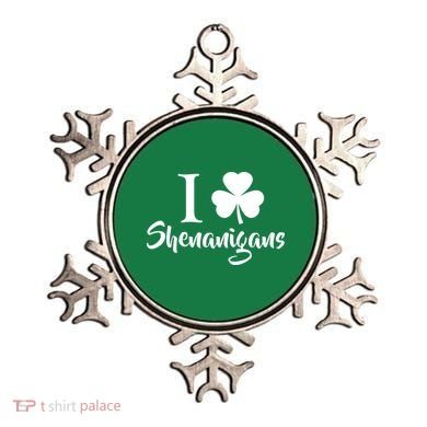 I Clover Shenanigans Irish Shamrock Ornament