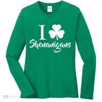 I Clover Shenanigans Irish Shamrock Women's Long Sleeve Shirt thumb 0
