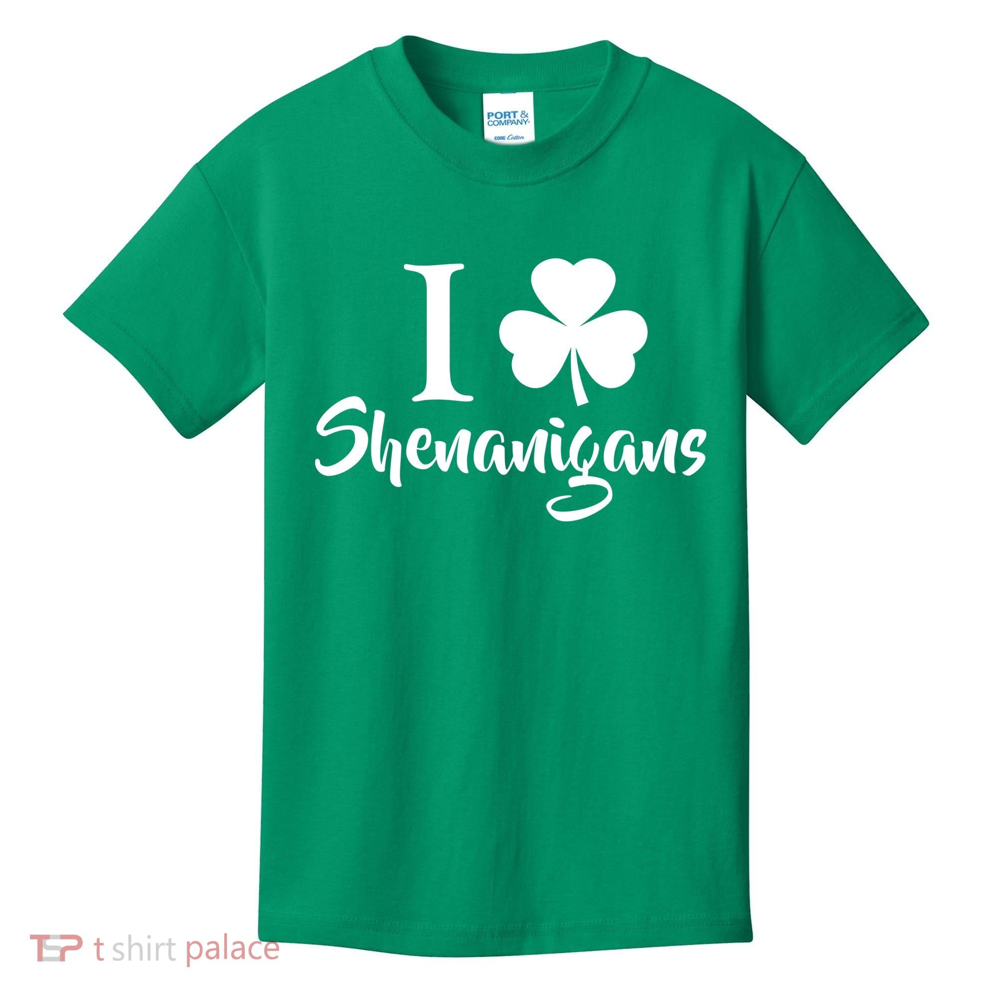 I Clover Shenanigans Irish Shamrock Kids T-Shirt